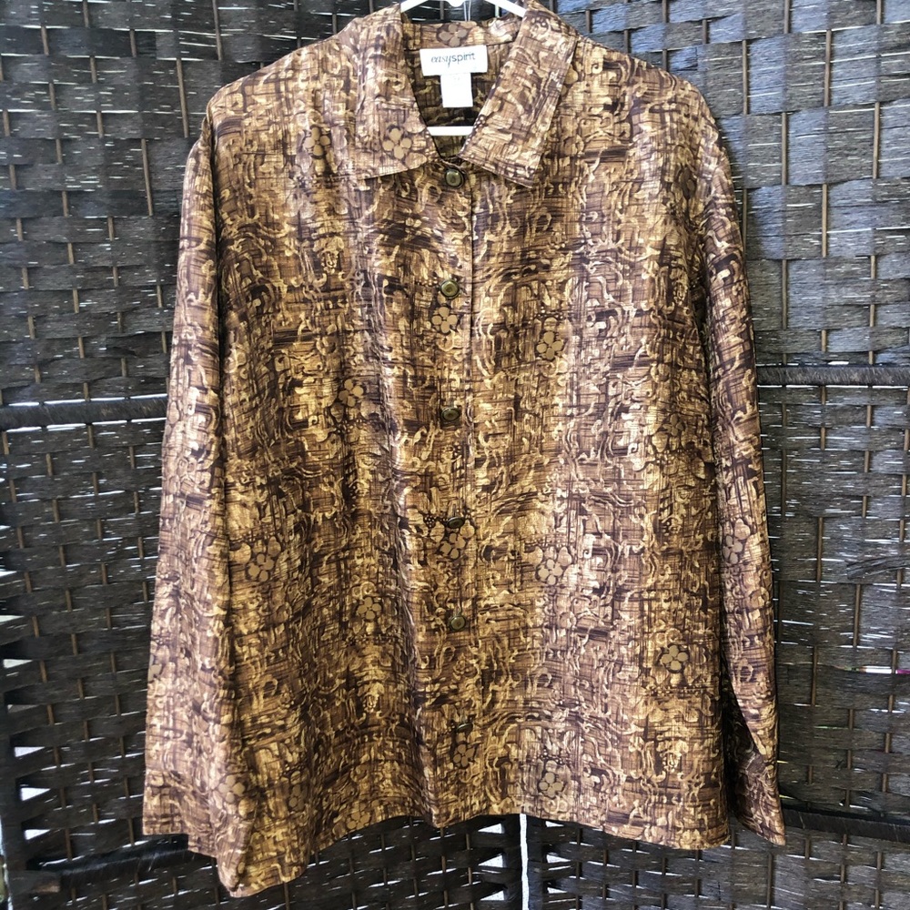 Easy Spirit Silk Button-Up